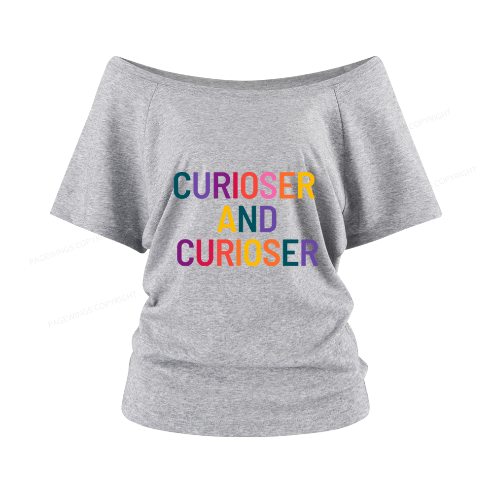 Pagewings Curioser Women Off Shoulder T-shirts