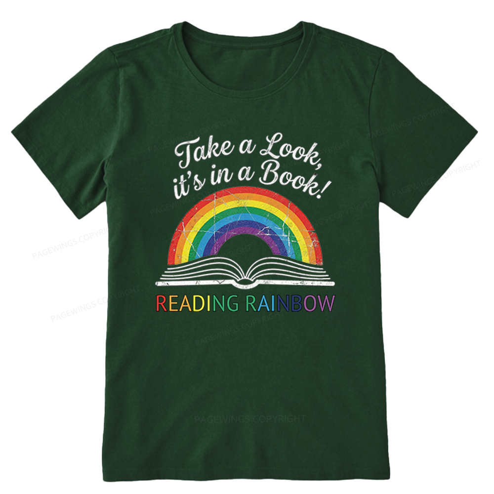 Pagewings Reading With Rainbow Unisex Classic T-shirt