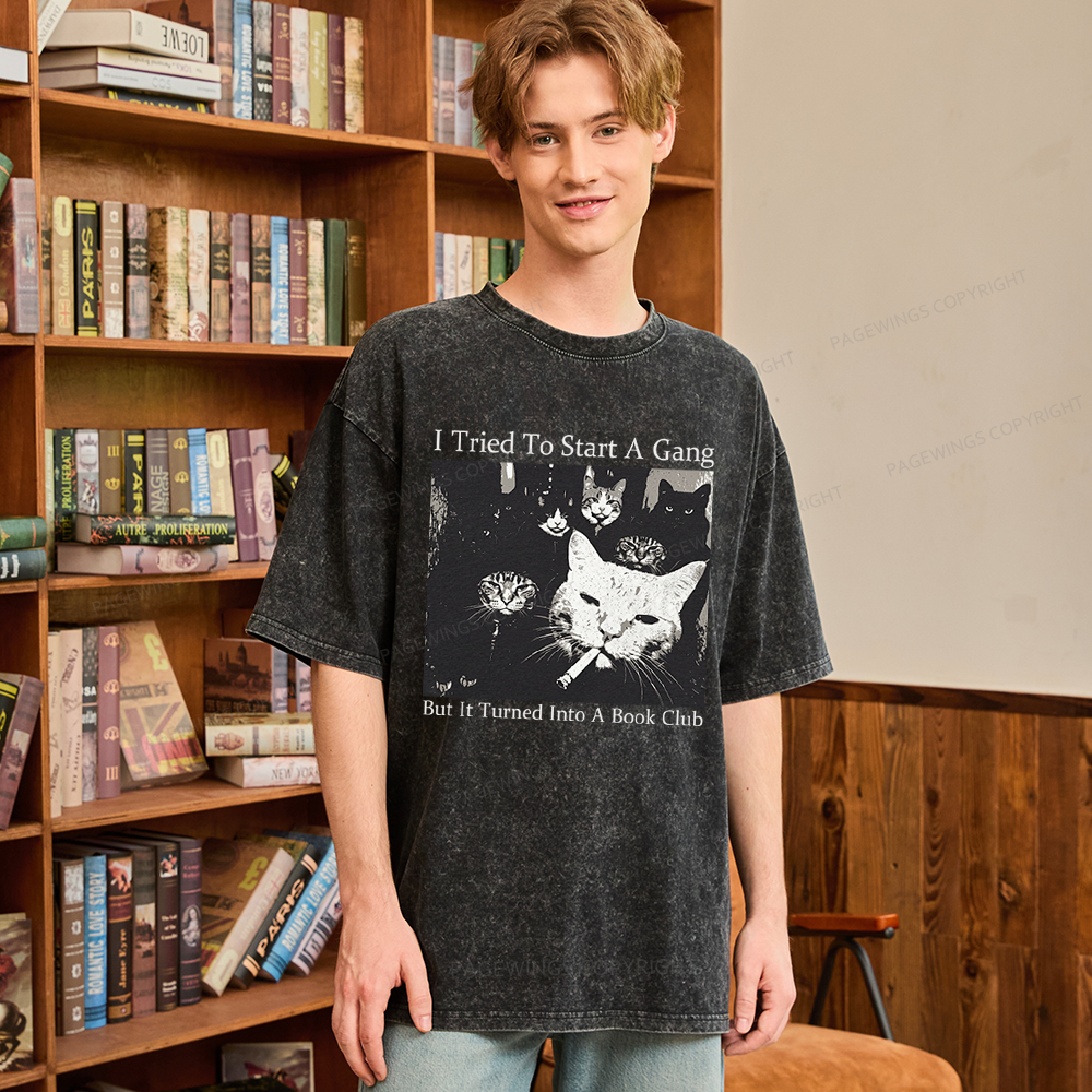 Pagewings Book Club Unisex Washed T-shirt