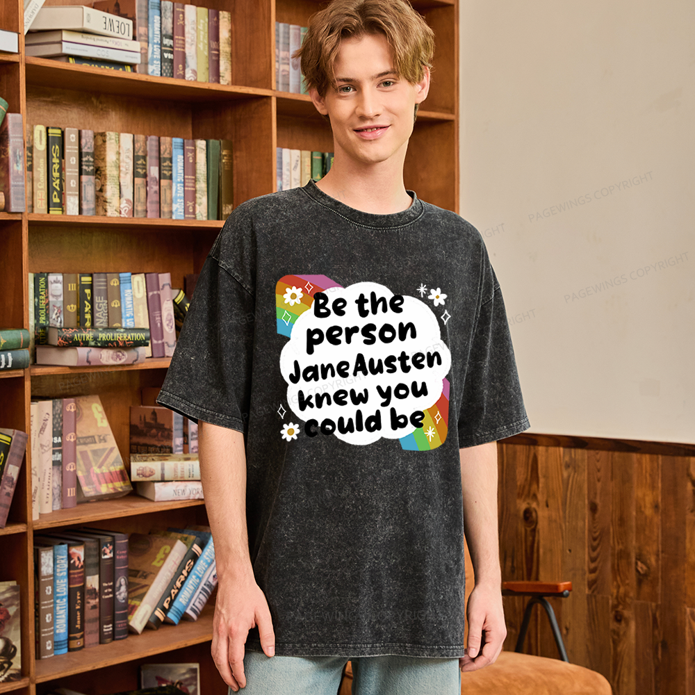 Pagewings Custom Author Name Unisex Washed T-shirt