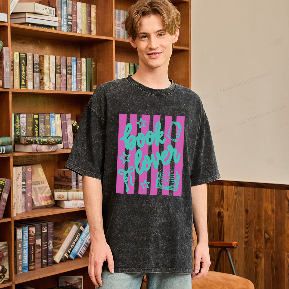 Pagewings Book Lover Unisex Washed T-shirt