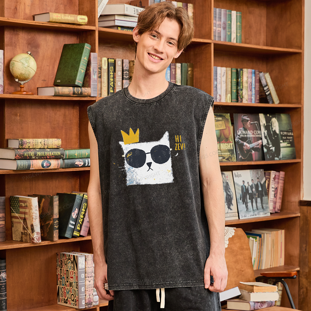 Pagewings Princess Donut Unisex Washed Tank Top