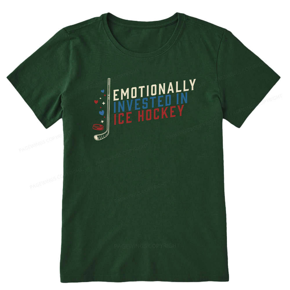 Pagewings Emotionally Invested in Ice Hockey Unisex Classic T-shirt