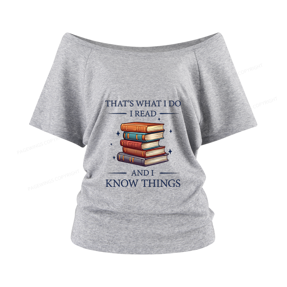 Pagewings Book Nerd Women Off Shoulder T-shirts