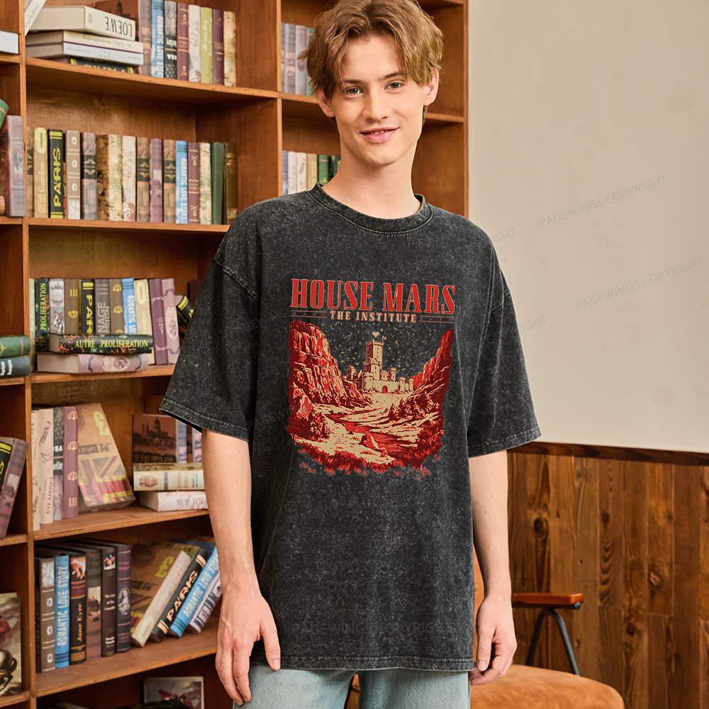 Pagewings House Mars Unisex Washed T-shirt