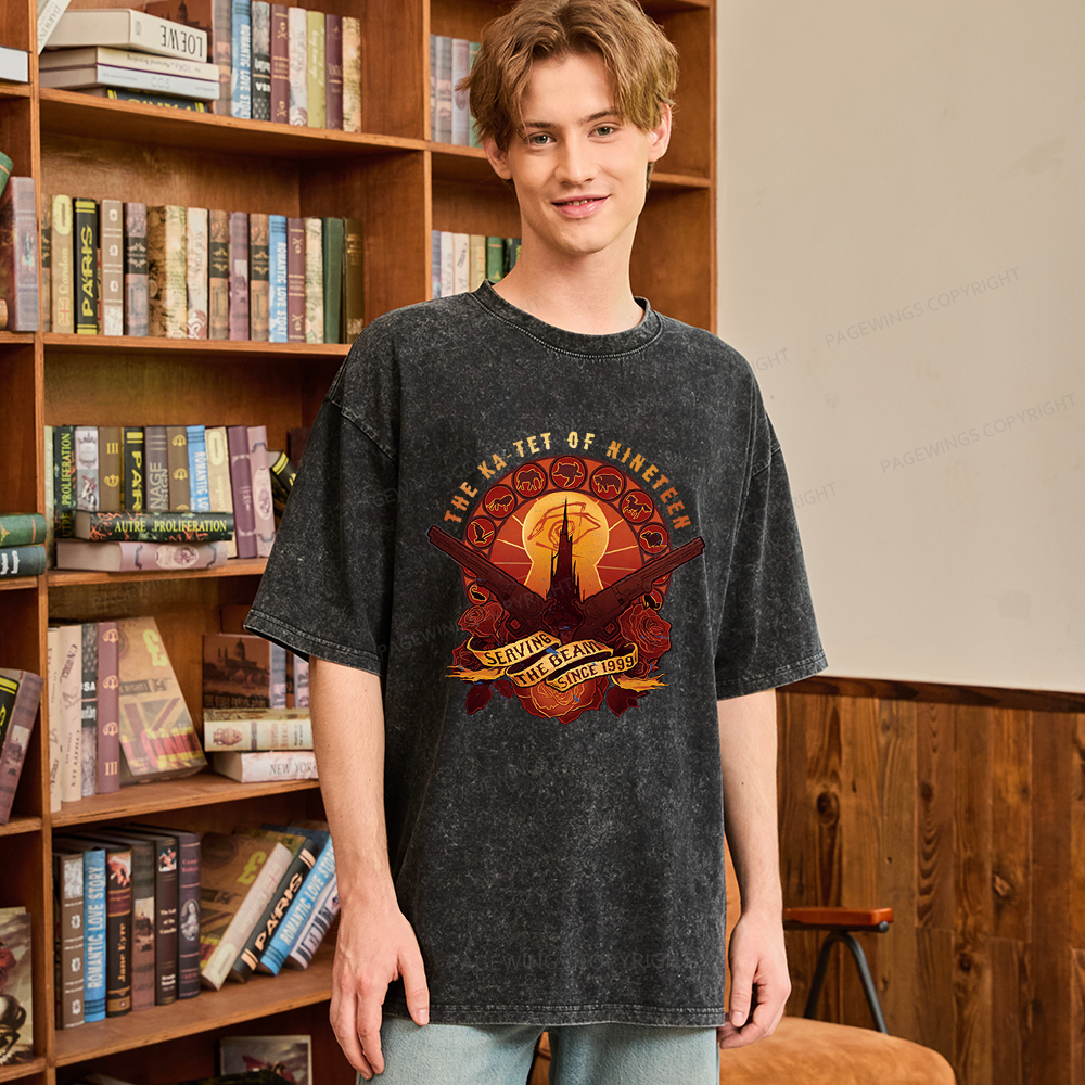 Pagewings Fantasy Novel Lover Bookish Unisex Washed T-shirt