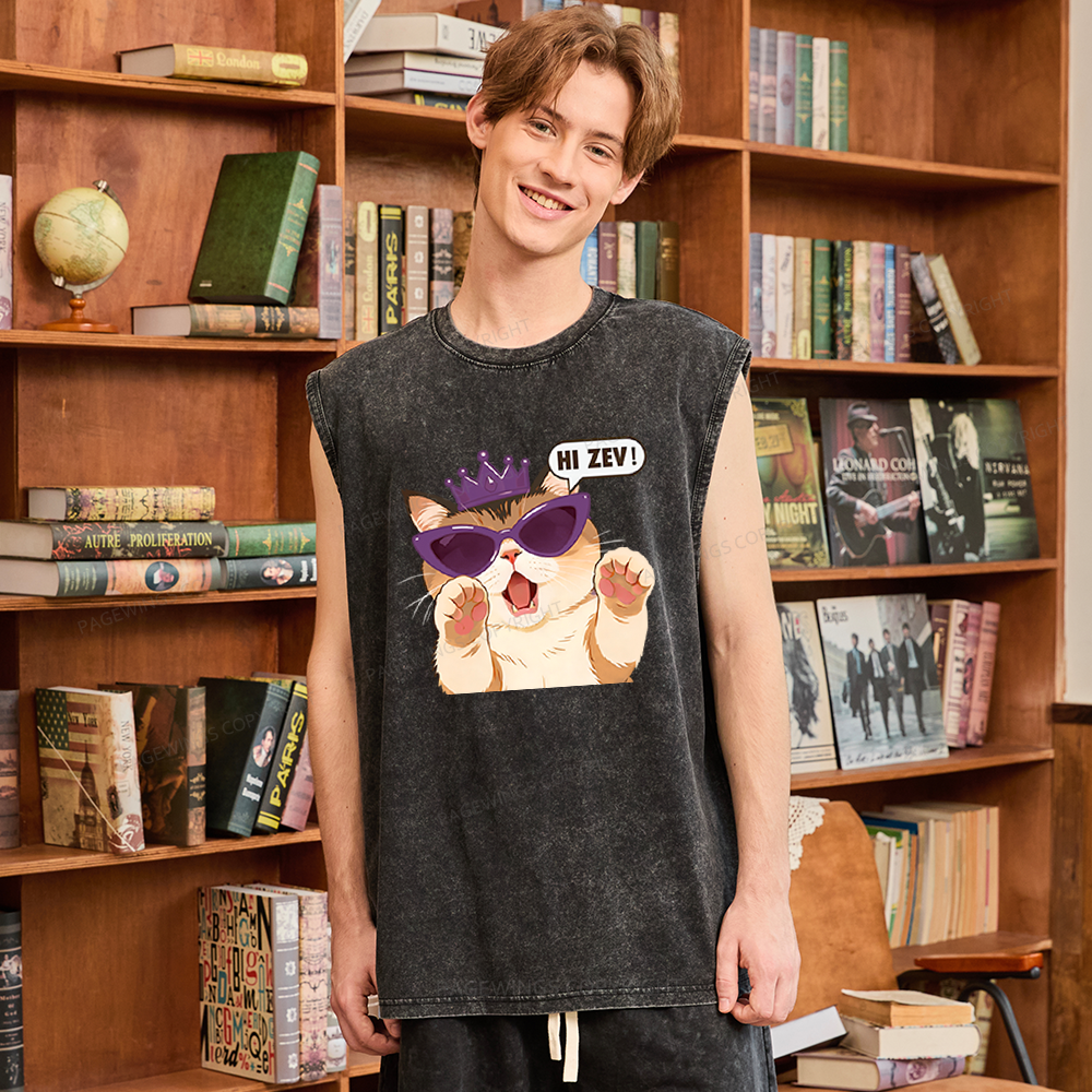 Pagewings Sci-Fi Book Lover Unisex Washed Tank Top
