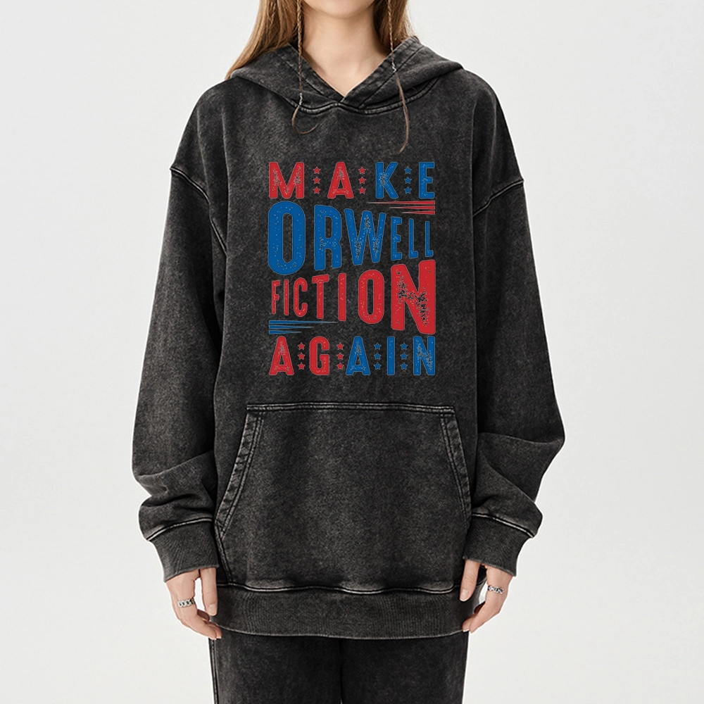 Pagewings 1984 Book Unisex Washed Hoodie