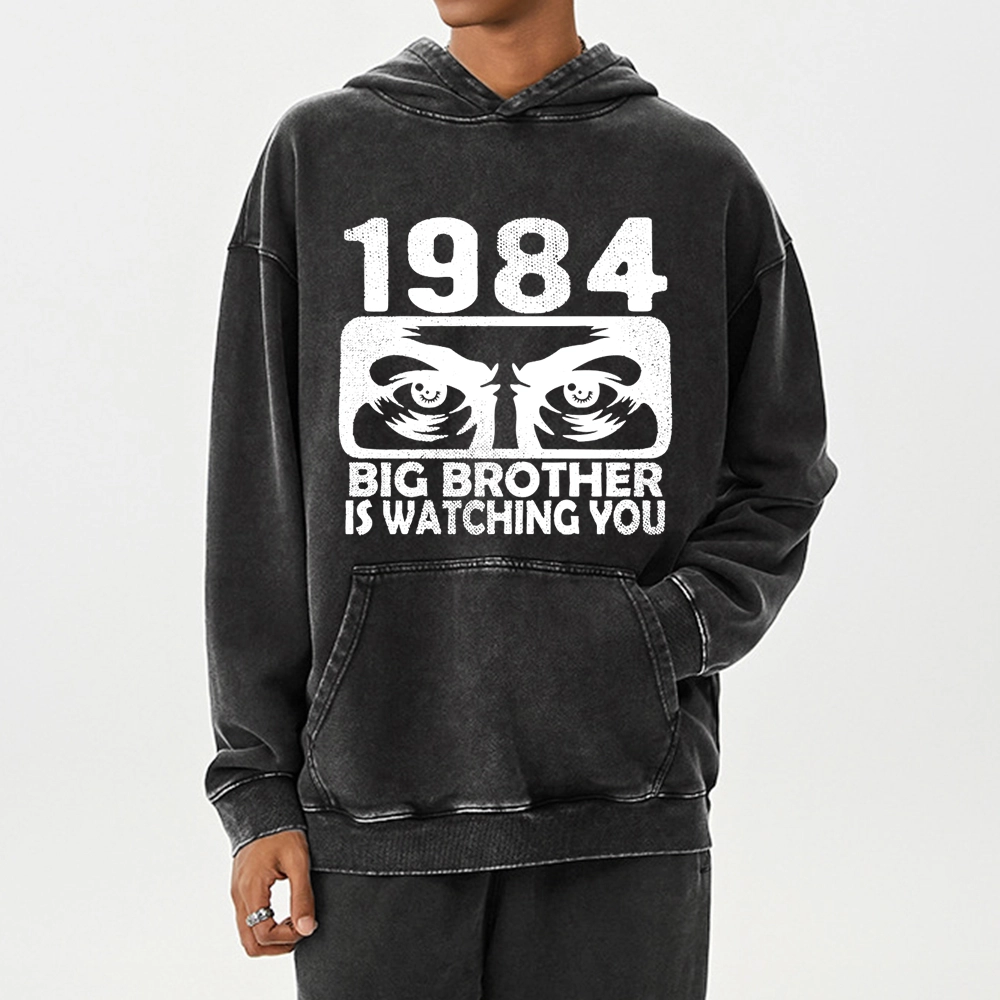 Pagewings Big Brother is Watching You Unisex Washed Hoodie