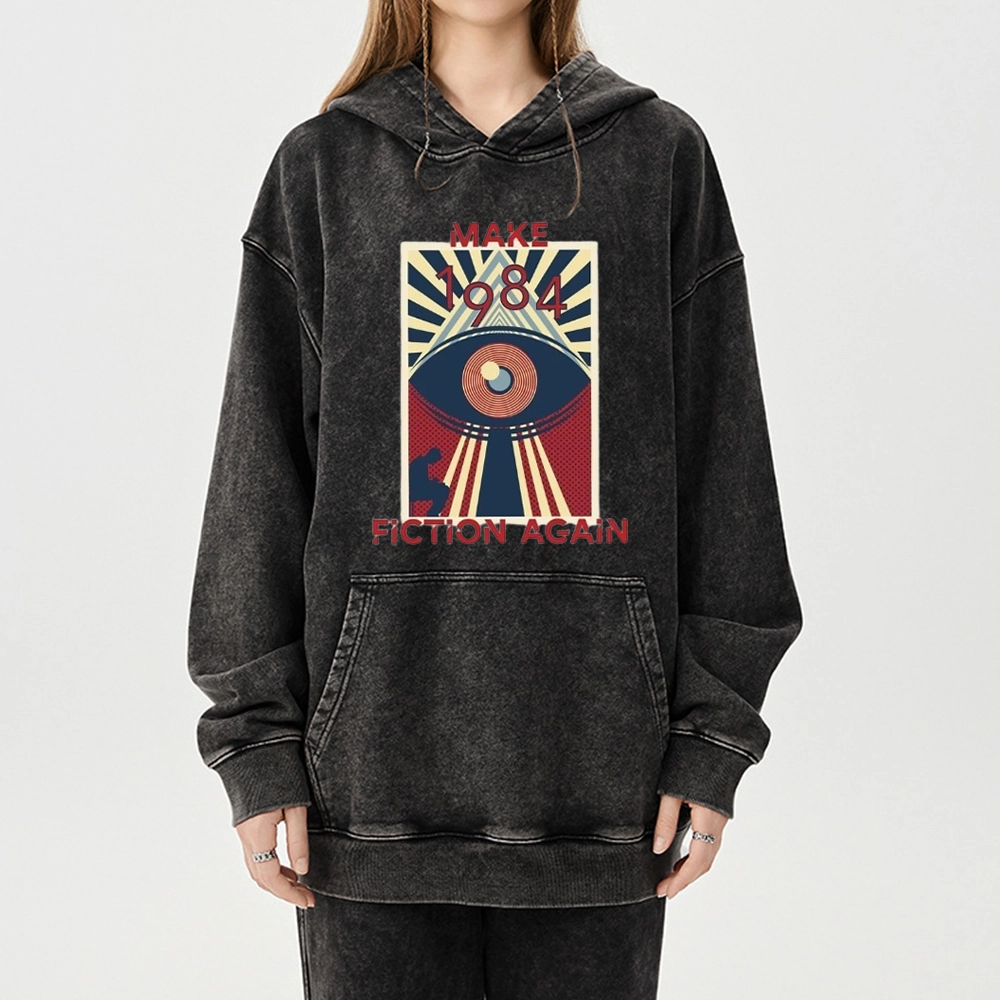 Pagewings Nineteen Eighty-Four Unisex Washed Hoodie