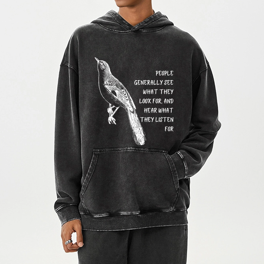 Pagewings To Kill a Mockingbird Unisex Washed Hoodie