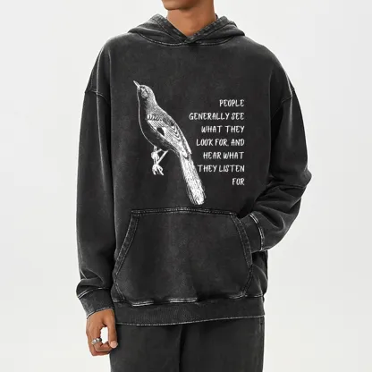 Pagewings To Kill a Mockingbird Unisex Washed Hoodie