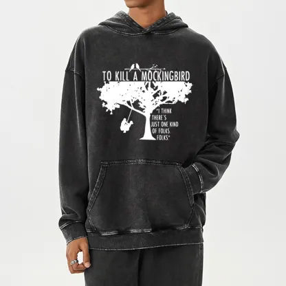 Pagewings To Kill a Mockingbird Unisex Washed Hoodie