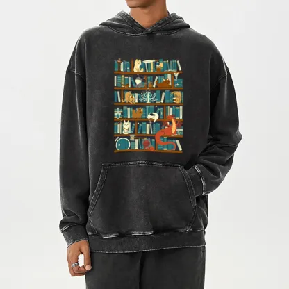 Pagewings Library of the Ring Unisex Washed Hoodie