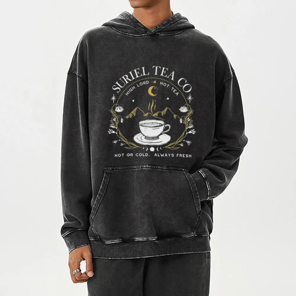 Pagewings Suriel Tea Co Unisex Washed Hoodie