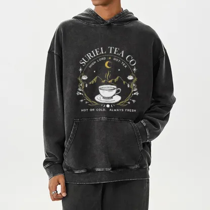 Pagewings Suriel Tea Co Unisex Washed Hoodie
