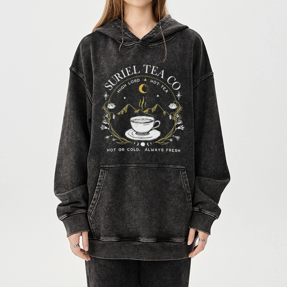 Pagewings Suriel Tea Co Unisex Washed Hoodie