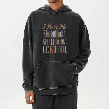 Pagewings  I Have No Shelf Control Unisex Washed Hoodie