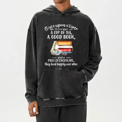 Pagewings Books And Chocolate Unisex Washed Hoodie