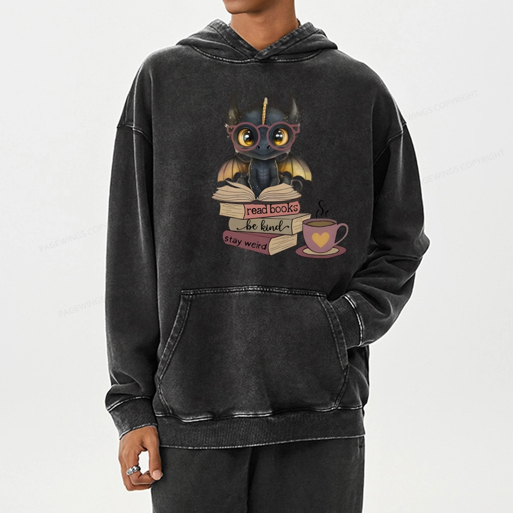 Pagewings Fourth Wing Dargon Unisex Washed Hoodie