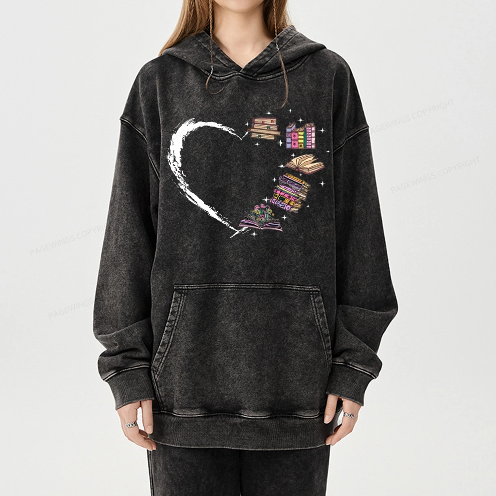 Pagewings Book Lover Unisex Washed Hoodie