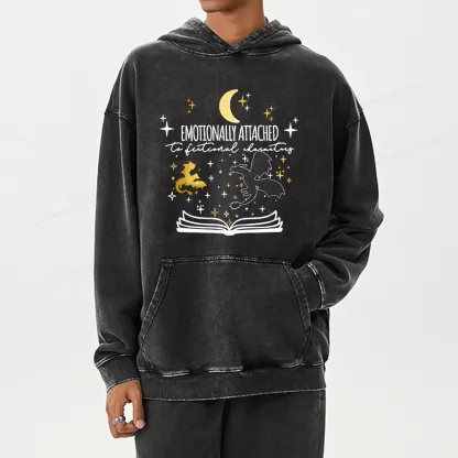 Pagewings Fourth Wing Dragon Rider Unisex Washed Hoodie