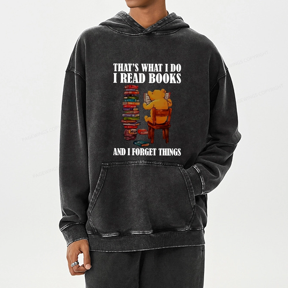 Pagewings That's What I Do I Read Books Unisex Washed Hoodie