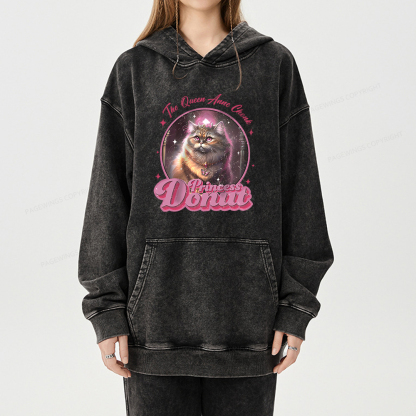 Pagewing Princess Donut Unisex Washed Hoodie