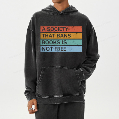 Pagewing Banned Books Shirt, Read Banned Books Unisex Washed Hoodie