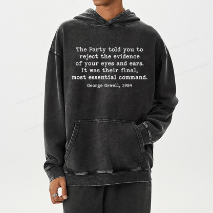 Pagewing It Was Their Final Most Essential Command Unisex Washed Hoodie