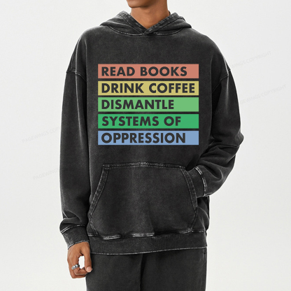 Pagewings Read Books Unisex Washed Hoodie