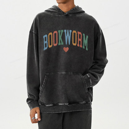 Pagewings Bookworm Unisex Washed Hoodie