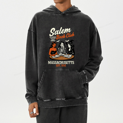 Pagewings Salem Book Club Unisex Washed Hoodie