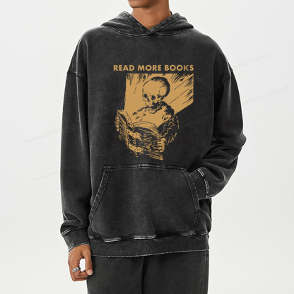 Pagewings Read More Books Unisex Washed Hoodie