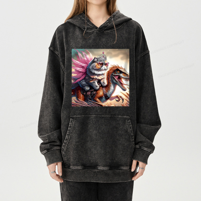 Pagewings Dungeon Crawler Unisex Washed Hoodie