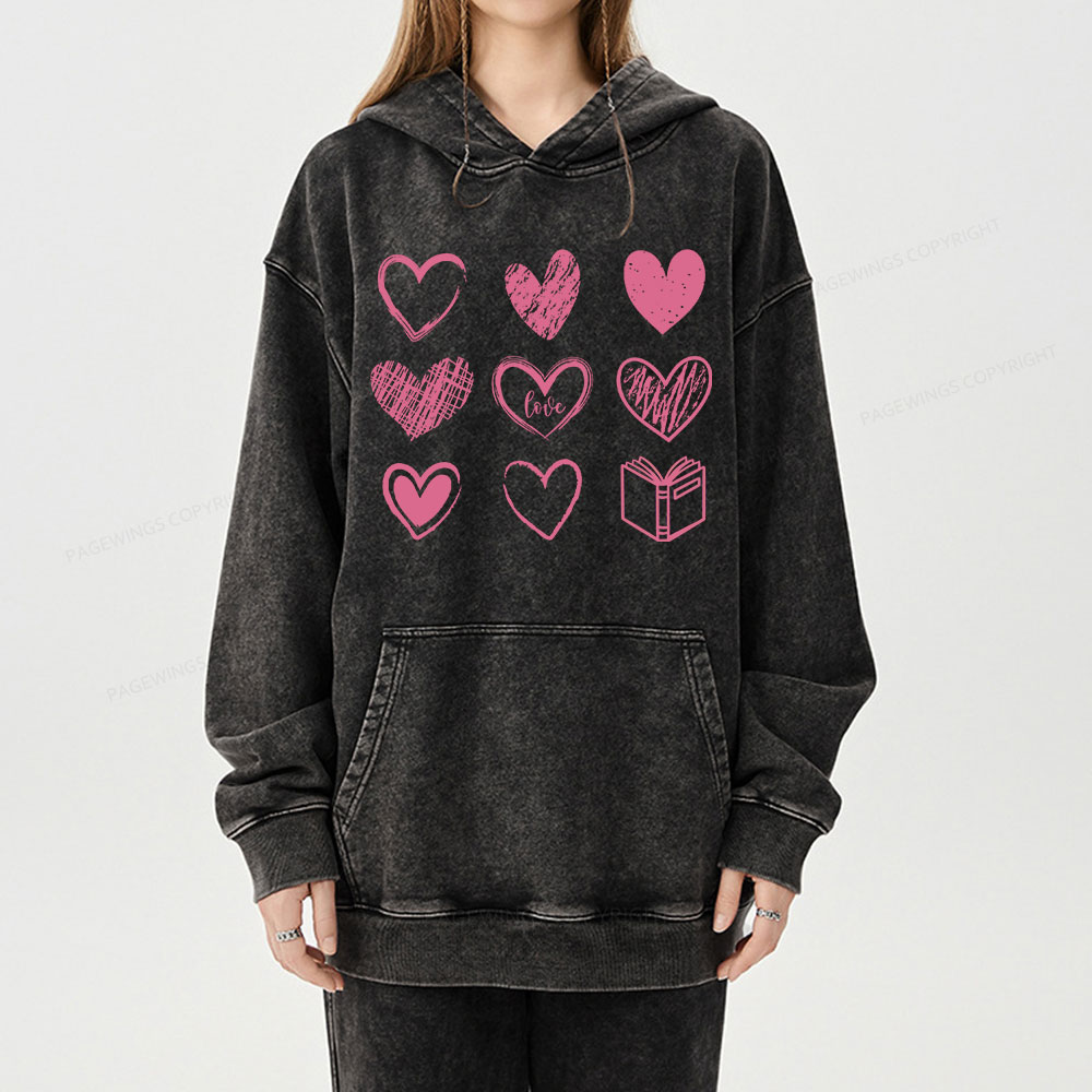 Pagewings To Love And Learn How To Be Loved Unisex Washed Hoodie