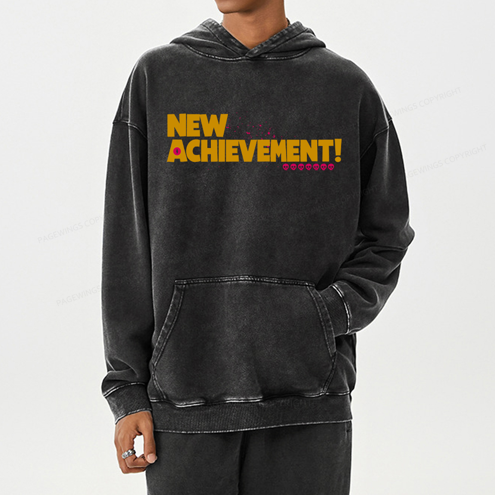 Pagewings New Achievement Unisex Washed Hoodie