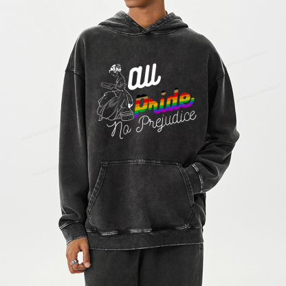 Pagewing All Pride No Prejudice Unisex Washed Hoodie