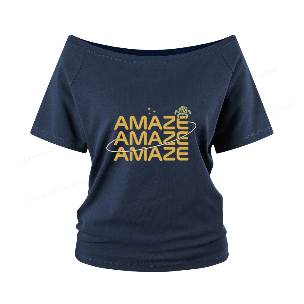 Pagewings Amaze Women Off Shoulder T-shirts