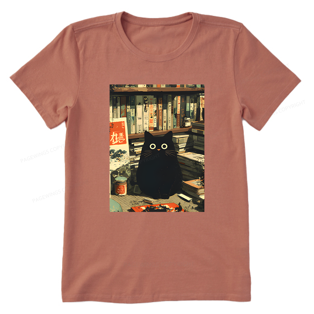 Pagewings Cat Book Lovers Librarian Unisex Classic T-shirt