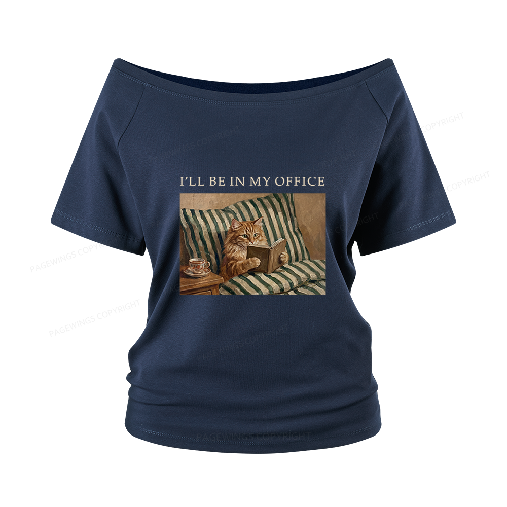 Pagewings Funny Book Lover Women Off Shoulder T-shirts
