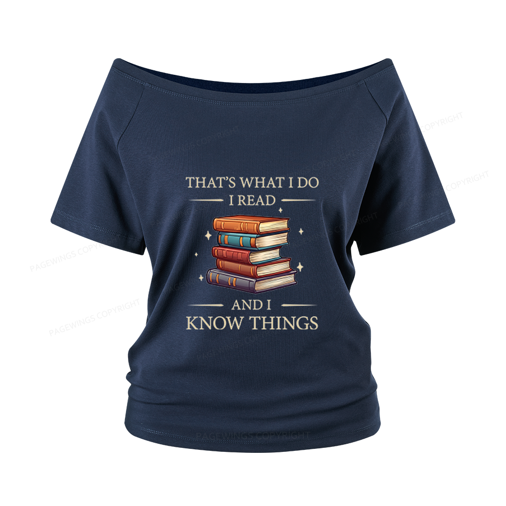 Pagewings Book Nerd Women Off Shoulder T-shirts