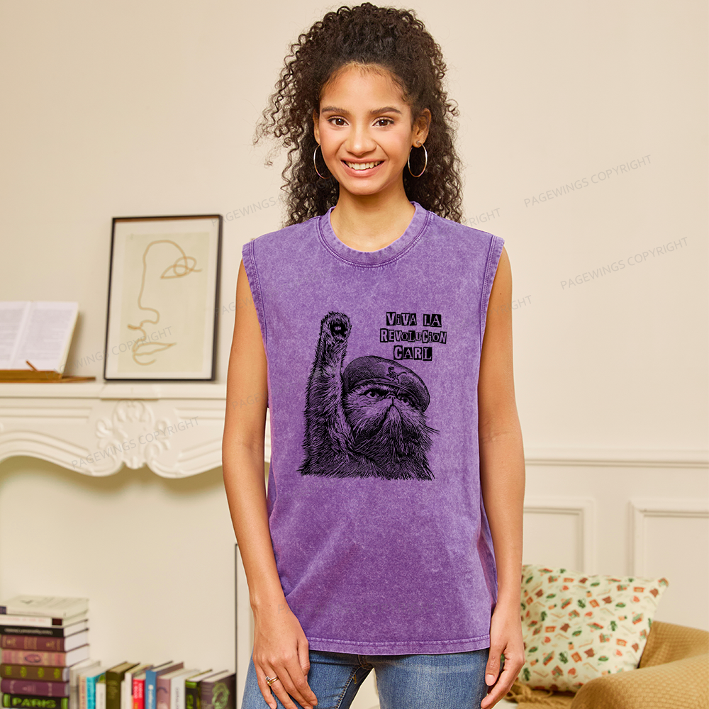 Pagewings Sci-Fi Book Lover Unisex Washed Tank Top