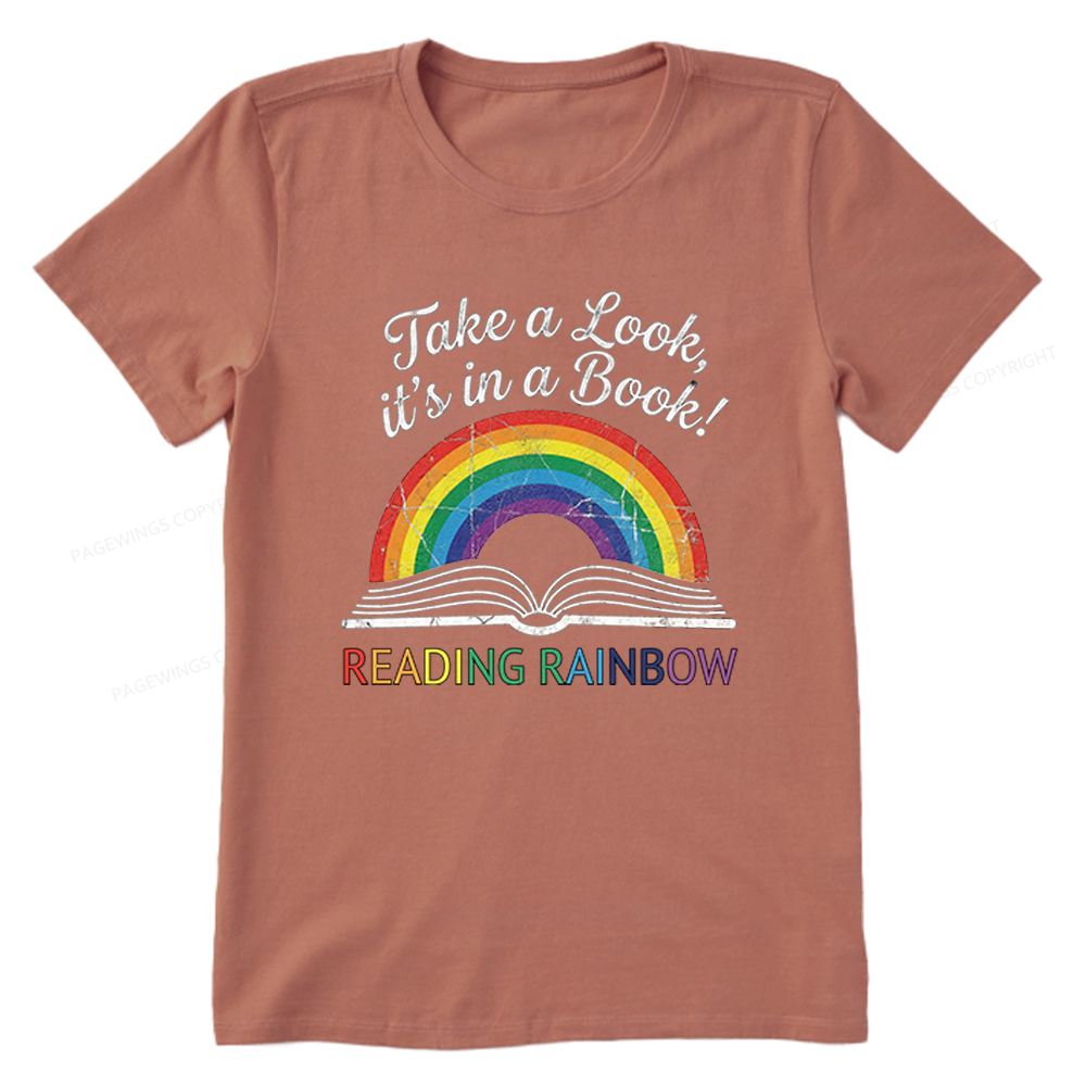 Pagewings Reading With Rainbow Unisex Classic T-shirt