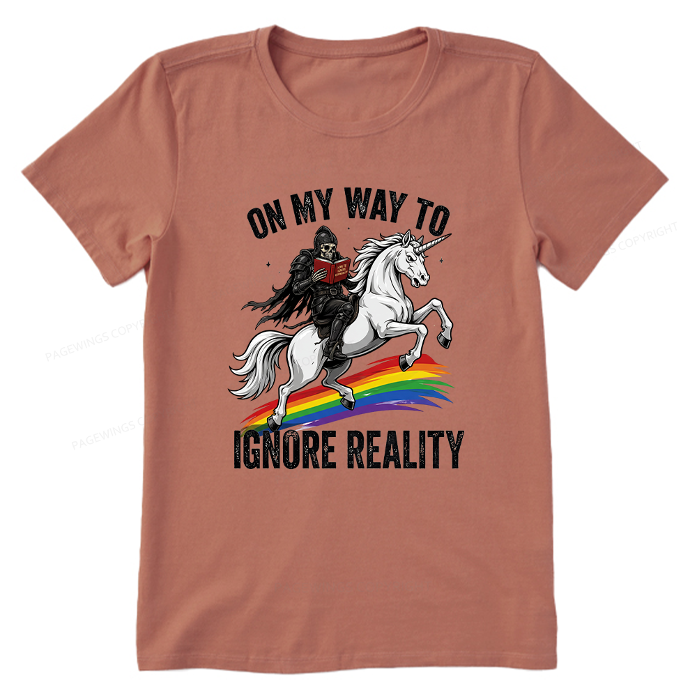 Pagewings On My Way To Ignore Reality Unisex Classic T-shirt