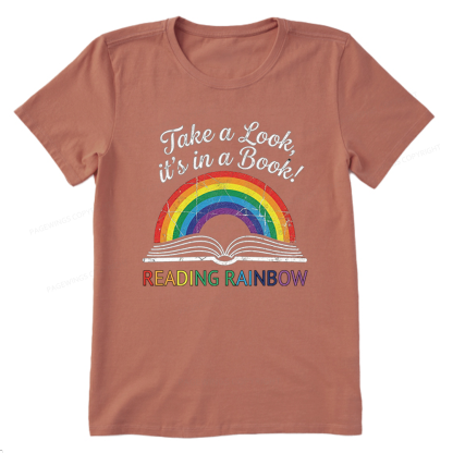 Pagewings Reading With Rainbow Unisex Classic T-shirt