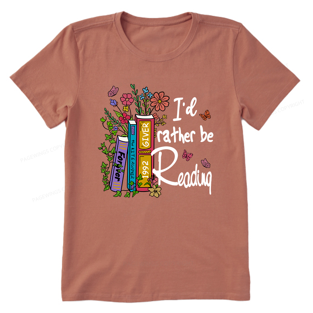 Pagewings I'd Rather Be Reading Unisex Classic T-shirt
