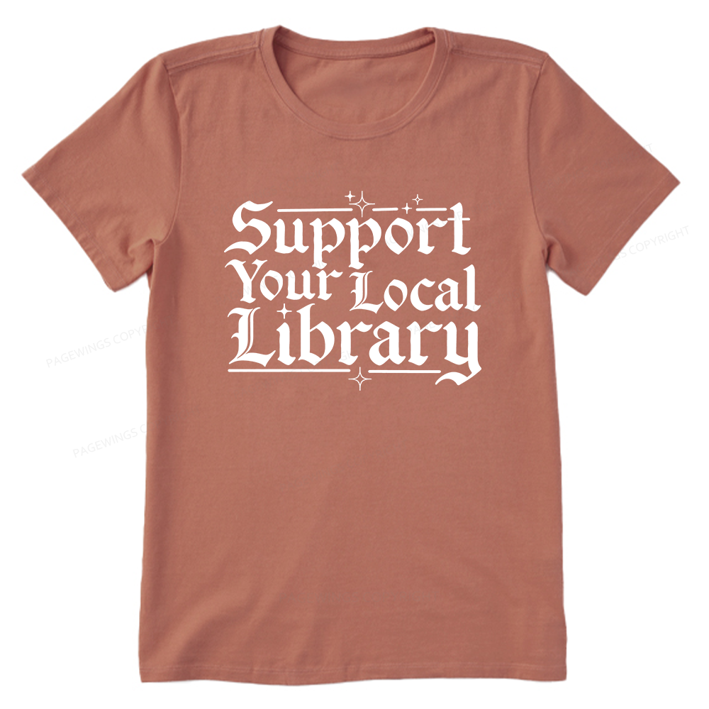 Pagewings Support Your Local Library Unisex Classic T-shirt
