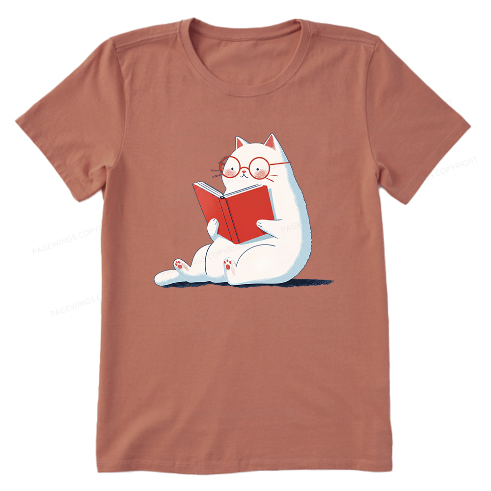 Pagewings Cat Reading Book Unisex Classic T-shirt