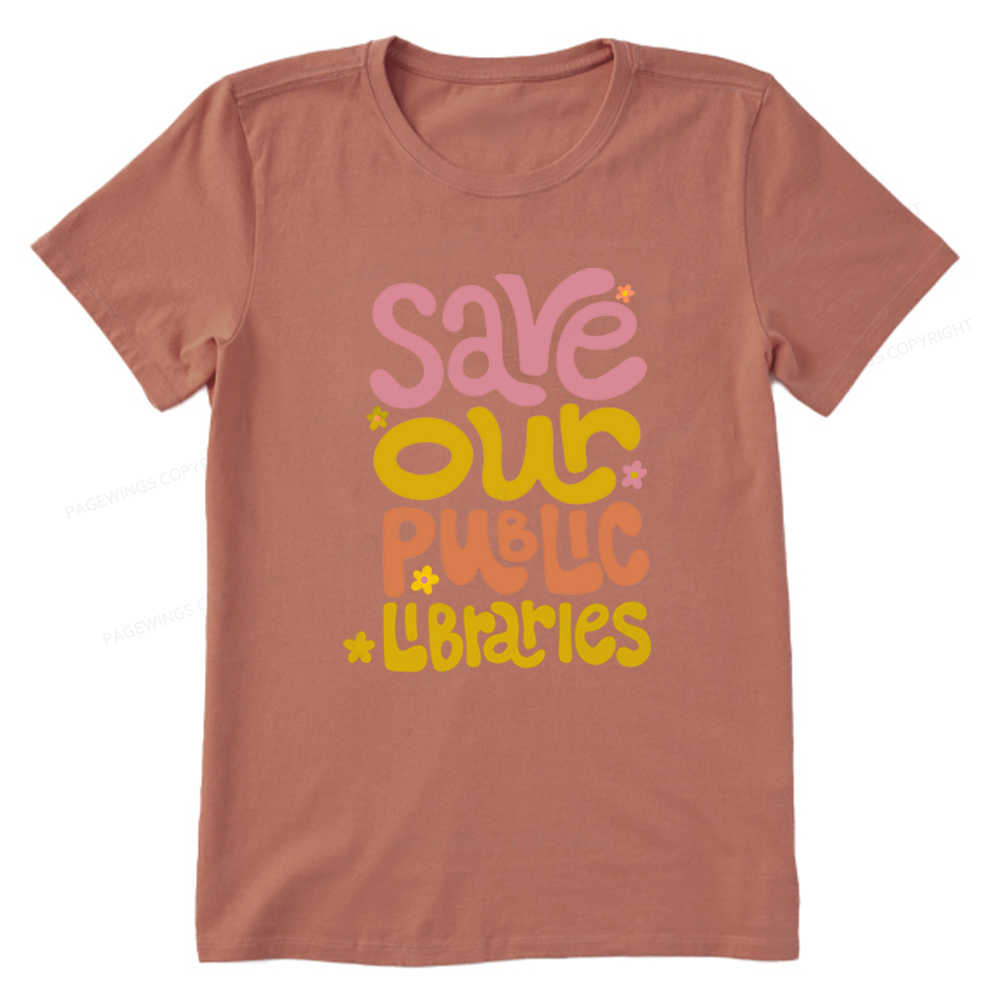 Pagewings Save Our Public Libraries Unisex Classic T-shirt